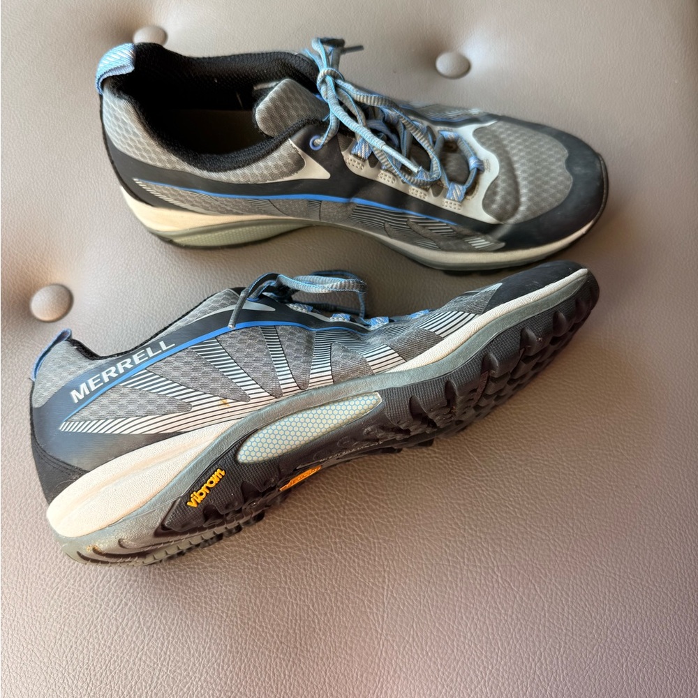 Merrell Black and Light Blue Trail Shoes